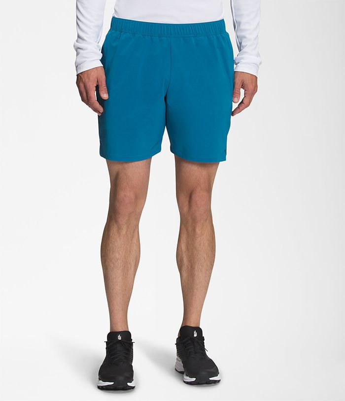 The North Face Shorts Wander With Liner—7" Blue - Mens - Thailand CUDRF-8103